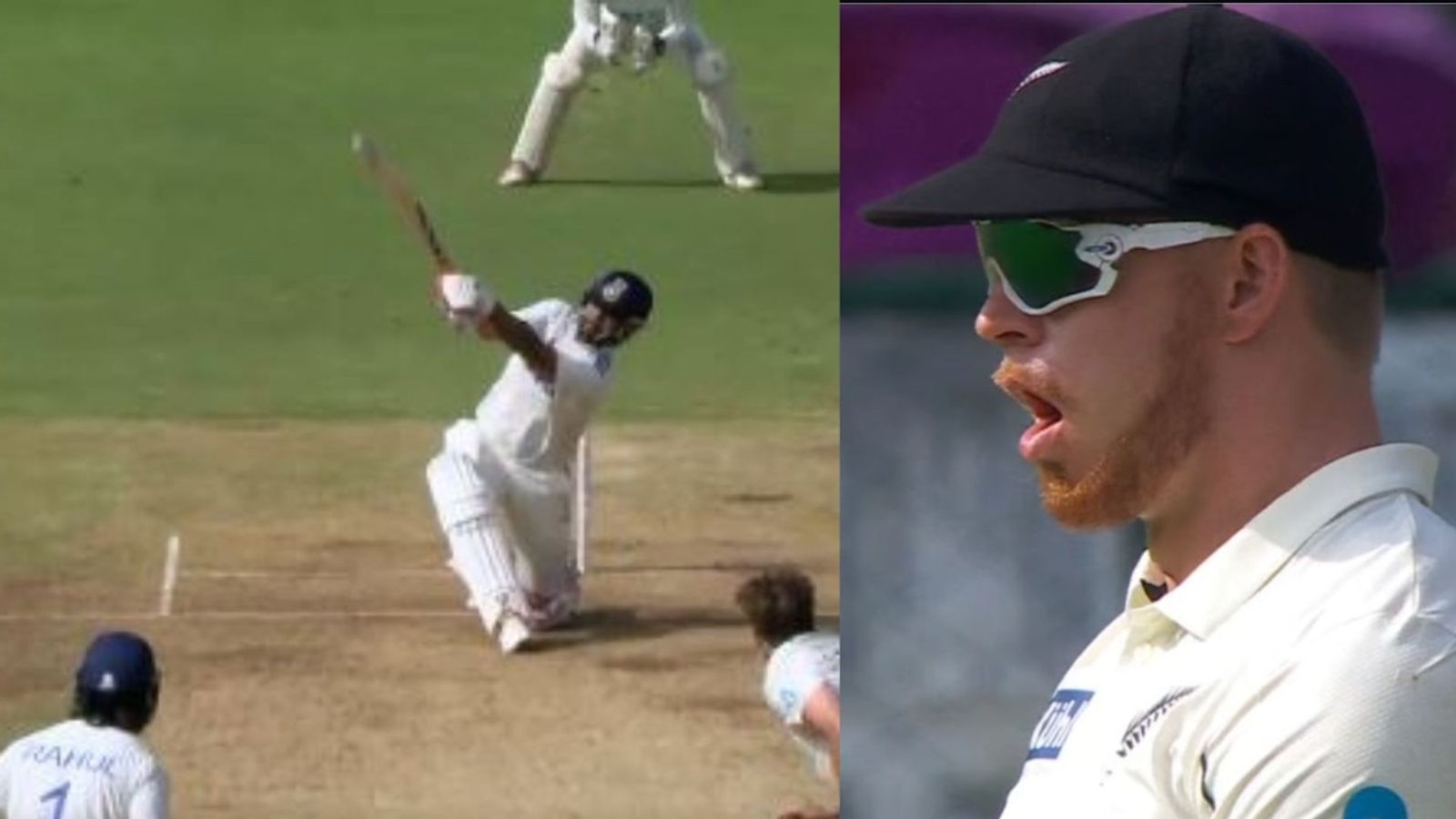 Watch: Rishabh Pant mercilessly dispatches ball out of the park with mammoth 107m six to leave KL Rahul, NZ fielders in sheer disbelief Rishabh Pant dispatches 107 m six off Tim Southee on Day 4 of the first Test against New Zealand