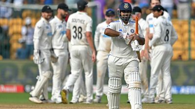 IND vs NZ: Despite Sarfaraz's 150, Pant's 99, India's batting bravado goes in vain as New Zealand need just 107 runs to win 1st Test Rishabh Pant in frame