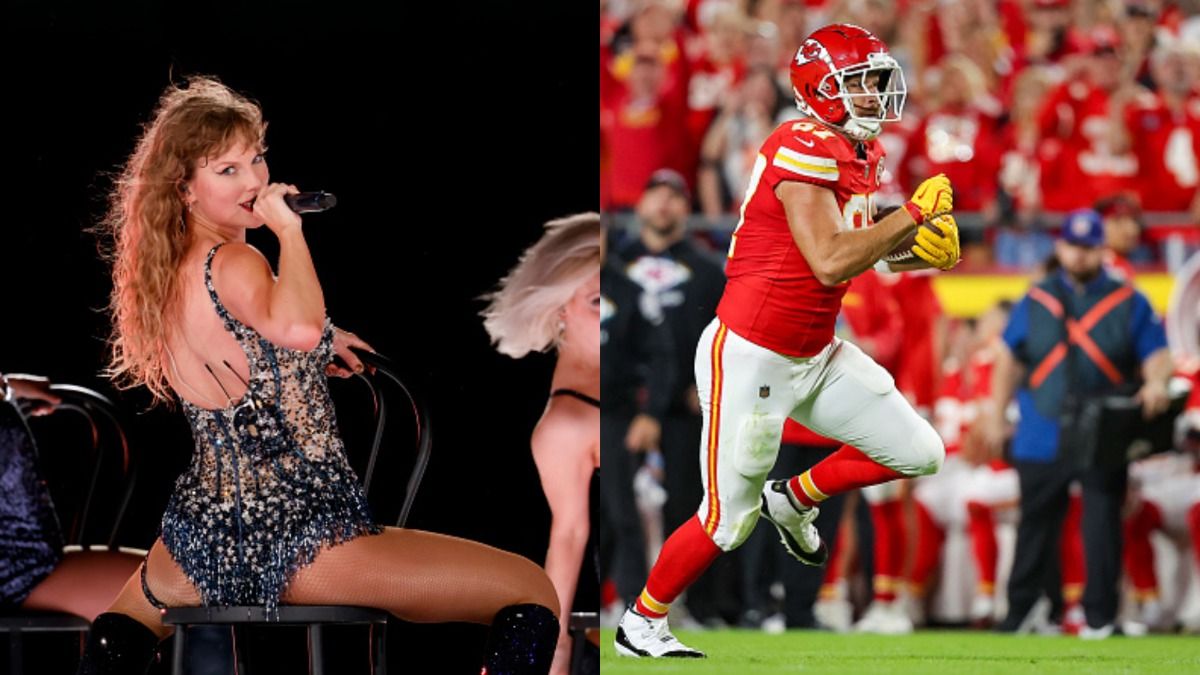 Travis Kelce's family attends his girlfriend Taylor Swift's Eras Tour show in Miami, fueling their marriage speculations Taylor Swift, Travis Kelce in the frame