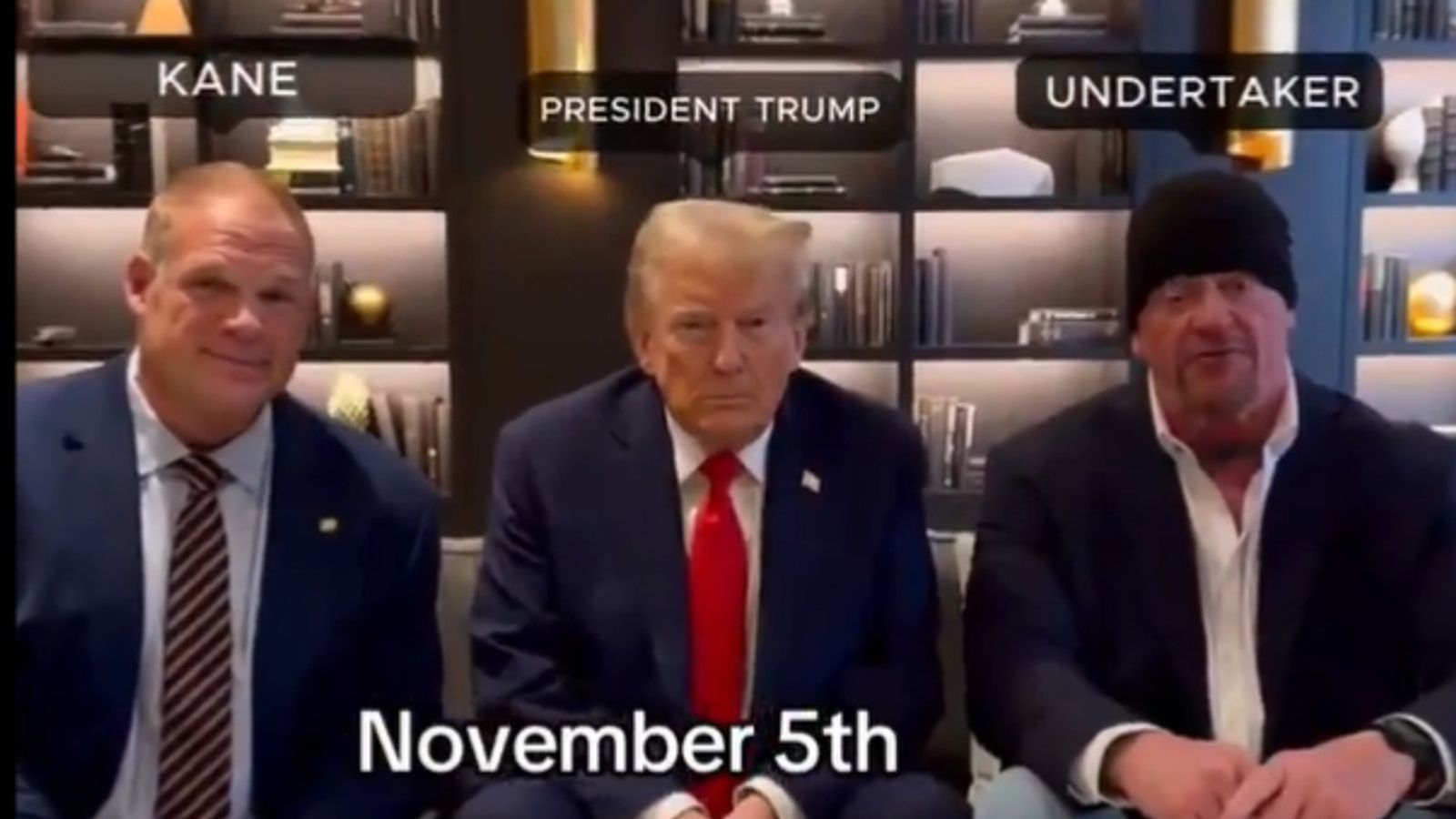 Brothers of Destruction, The Undertaker and Kane endorse Donald Trump for US presidential elections mocking Kamala Harris says, 'America Depends on It' Donald Trump with Kane and Undertaker