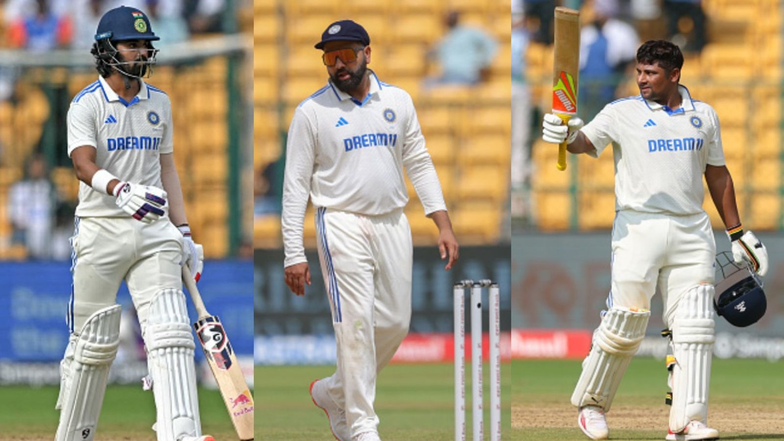 Rohit Sharma finally speaks on Sarfaraz Khan vs KL Rahul debate after India's Bengaluru Test defeat, says 'the messages are thrown...' From left: India's KL Rahul, Rohit Sharma and Sarfaraz Khan in this frame.
