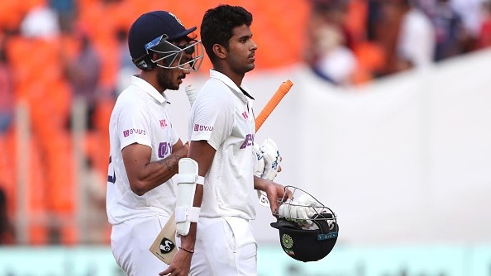 IND vs NZ: Why Washington Sundar was included in the Test squad with Axar Patel warming the bench? Washington Sundar and Axar Patel of India walk off the ground after the day's play against England in Ahmedabad