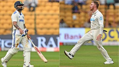 Glenn Phillips opens up on wild celebration after dismissing Virat Kohli on last ball of the day, says 'tension had built up' Virat Kohli, Glenn Phillips