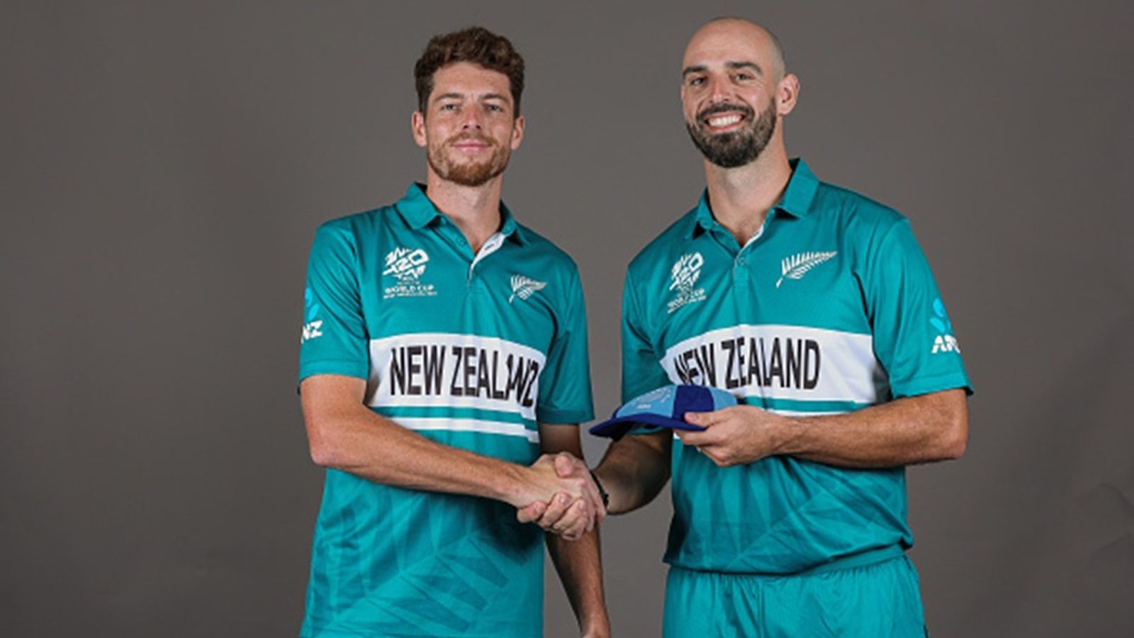 New Zealand announce T20I and ODI squads for Sri Lanka tour, CSK all-rounder named interim captain Mitchell Santner and Daryl Mitchell pose for a photo during a photoshoot