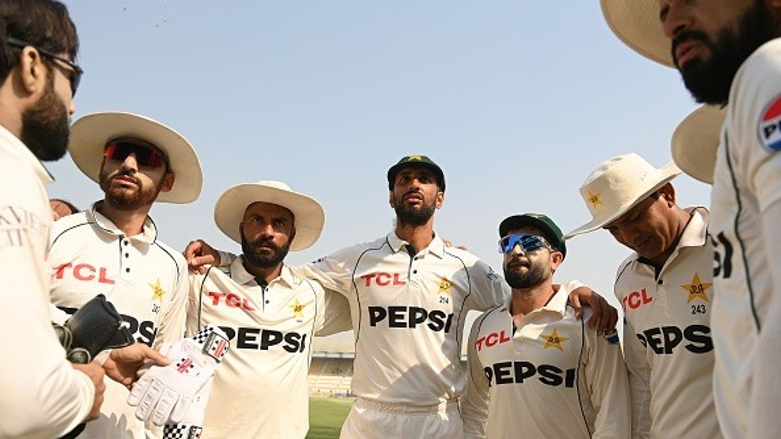 PAK vs ENG: PCB announces Pakistan's playing XI for series decider against England, selection indicates another rank turner Shan Masood motivates his troops during team huddle in Multan.