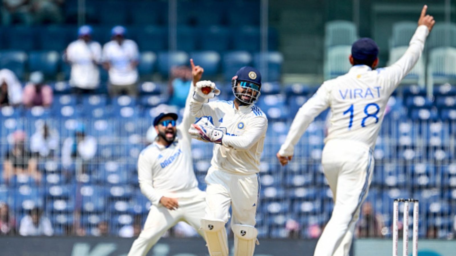 ICC Test Rankings: Rishabh Pant goes past Virat Kohli in batting standings after heroic '99' in Bengaluru, Jasprit Bumrah continues to top chart From Left: India's Rohit Sharma, Rishabh Pant and Virat Kohli in this frame.