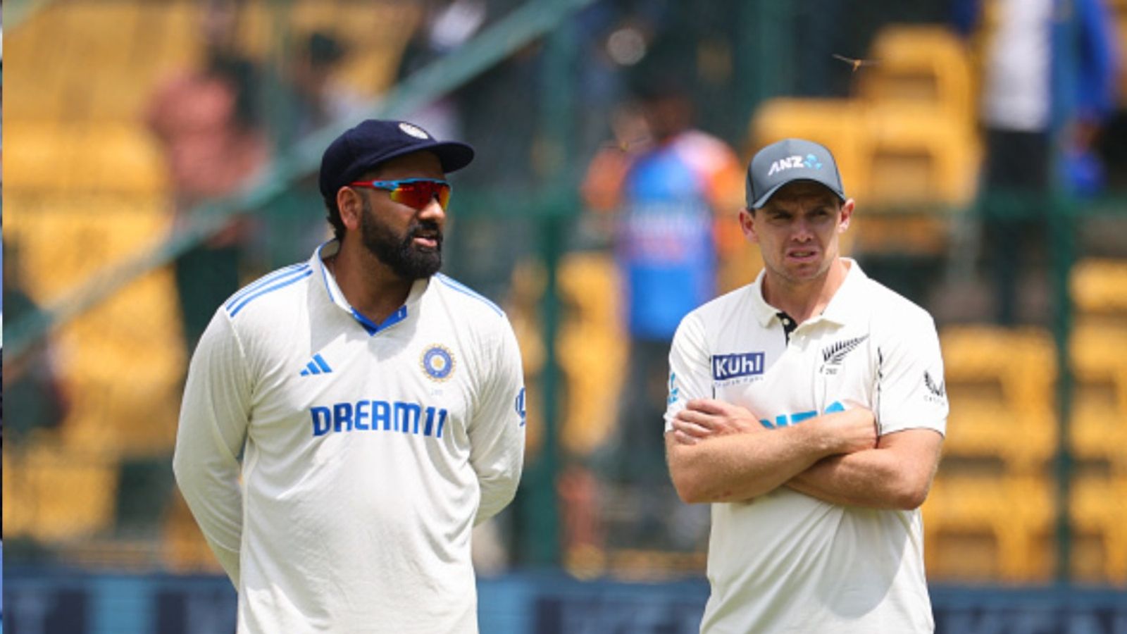 Can Rohit Sharma's brigade bounce back in second Test against New Zealand? Here's how India fared when they last played in Pune India skipper Rohit Sharma (left) and New Zealand captain Tom Latham in this frame.
