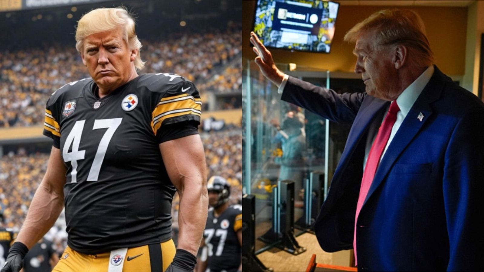 Has Donald Trump played for New York Steelers? Know the truth about Trump's viral image in no.47 Steelers jersey Has Donald Trump played for New York Steelers? Know the truth about Trump's viral image in no.47 Steelers jersey