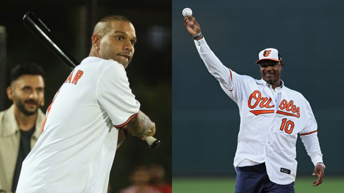 MLB In India: Indian Cricketer Shikhar Dhawan and Baltimore Orioles star Adam Jones on a quest to find Biggest hitters in the country, know everything about MLB Hotshots Shikhar Dhawan with Adam Jones
