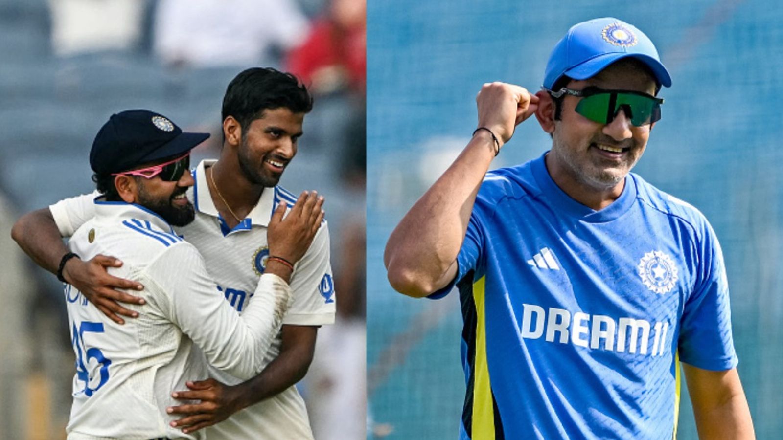 Washington Sundar gives special mention to Gautam Gambhir, Rohit Sharma after masterful 7-fer in 2nd Test vs NZ, says 'I wasn't part of the...' From Left: India's Rohit Sharma, Washington Sundar and head coach Gautam Gambhir in this frame
