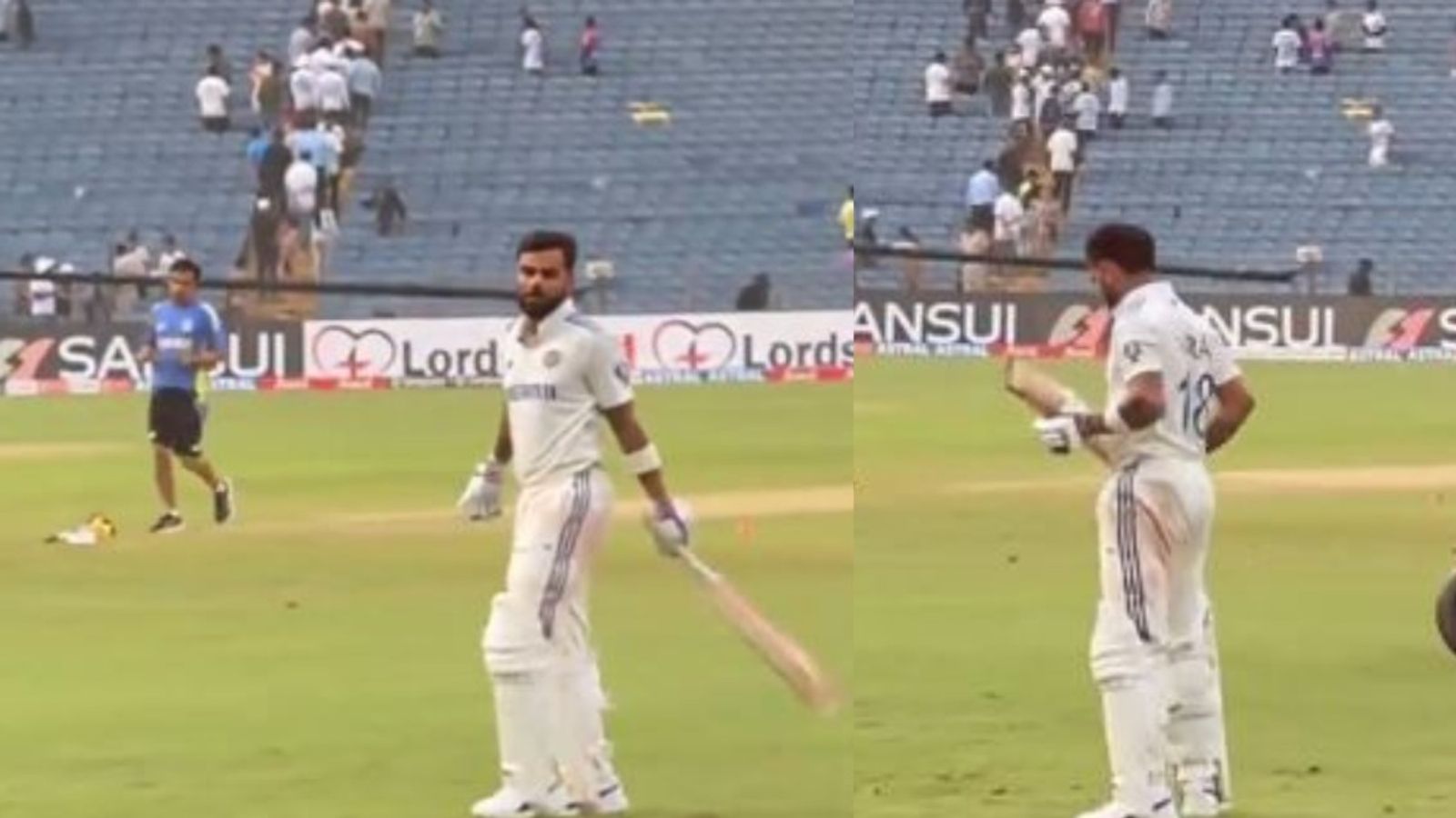 Watch: Virat Kohli stays late at stadium after IND vs NZ 2nd Test Day 1 stumps, Gautam Gambhir rushes in to share something funny Virat Kohli was seen fine tuning his batting skills after IND vs NZ 2nd Test Day 1 stumps