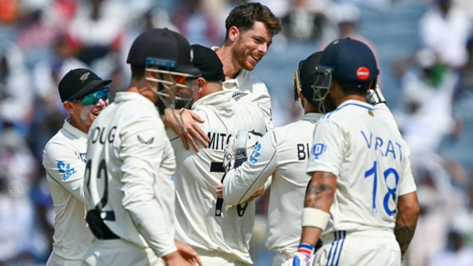 IND vs NZ: India brutally exposed ahead of Border-Gavaskar Trophy as they lose first Test series at home after 12 years New Zealand players celebrating Virat Kohli's wicket