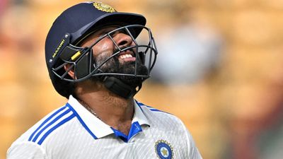 Fans slam Indian captain Rohit Sharma for '12 saal me ek baar to allowed hai' remark on Pune Test loss Rohit Sharma in frame