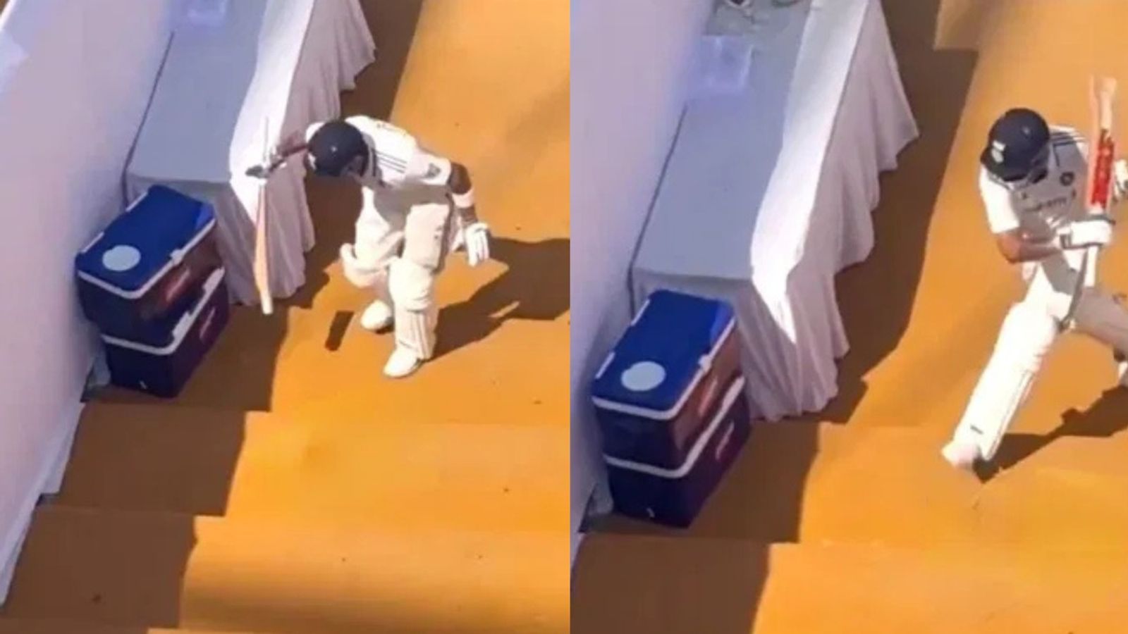 Watch: Virat Kohli vents out frustration on ice box, smashes bat in anger after batting fiasco in IND vs NZ 2nd Test in Pune India's batting maestro Virat Kohli in this frame