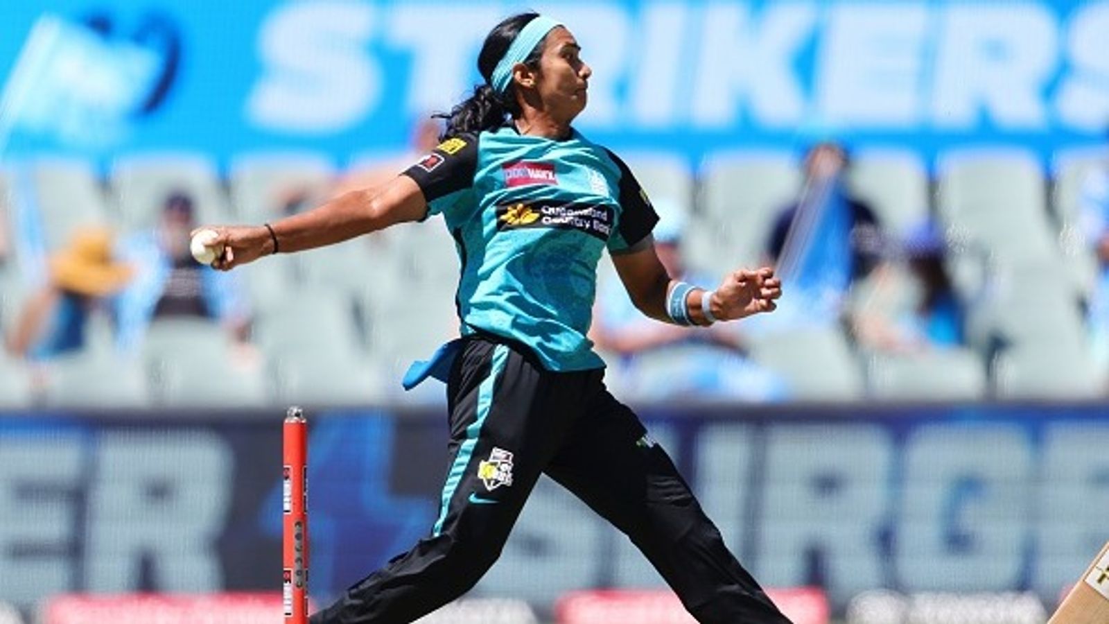 Ignored from Women's T20 World Cup 2024 squad, Shikha Pandey dazzles on WBBL debut with ultra economical spell and 2 wickets Shikha Pandey of the Brisbane Heat during the WBBL match against Adelaide Strikers in WBBL 2024 opener