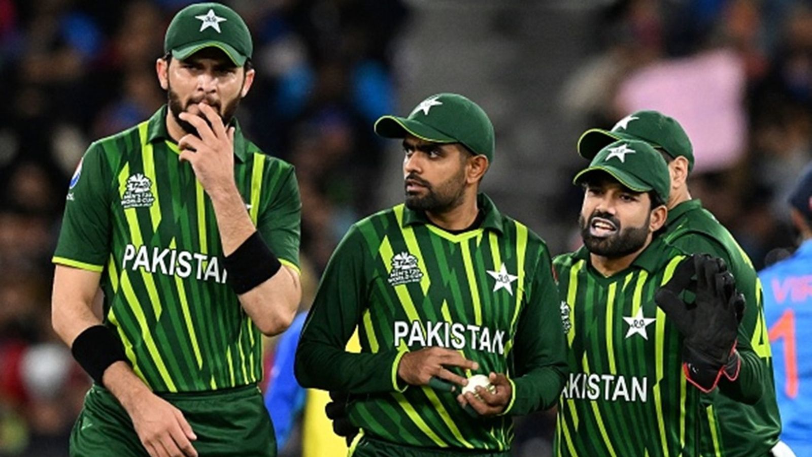 No place for Babar Azam, Naseem Shah and Shaheen Afridi as PCB announces ODI and T20I squad for Zimbabwe tour Pakistan's players, (L-R) Shaheen Shah Afridi, Babar Azam and Mohammad Rizwan, walk back to their fielding positions during the ICC men's Twenty20 World Cup 2022