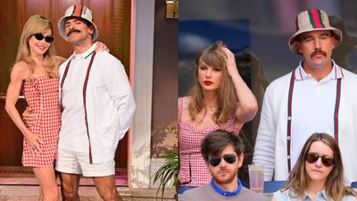 Watch: Kelly Ripa and Mark Consuelos turn Taylor Swift and Travis Kelce for Halloween Kelly Ripa, Mark Consuelos, Taylor Swift and Travis Kelce in the frame