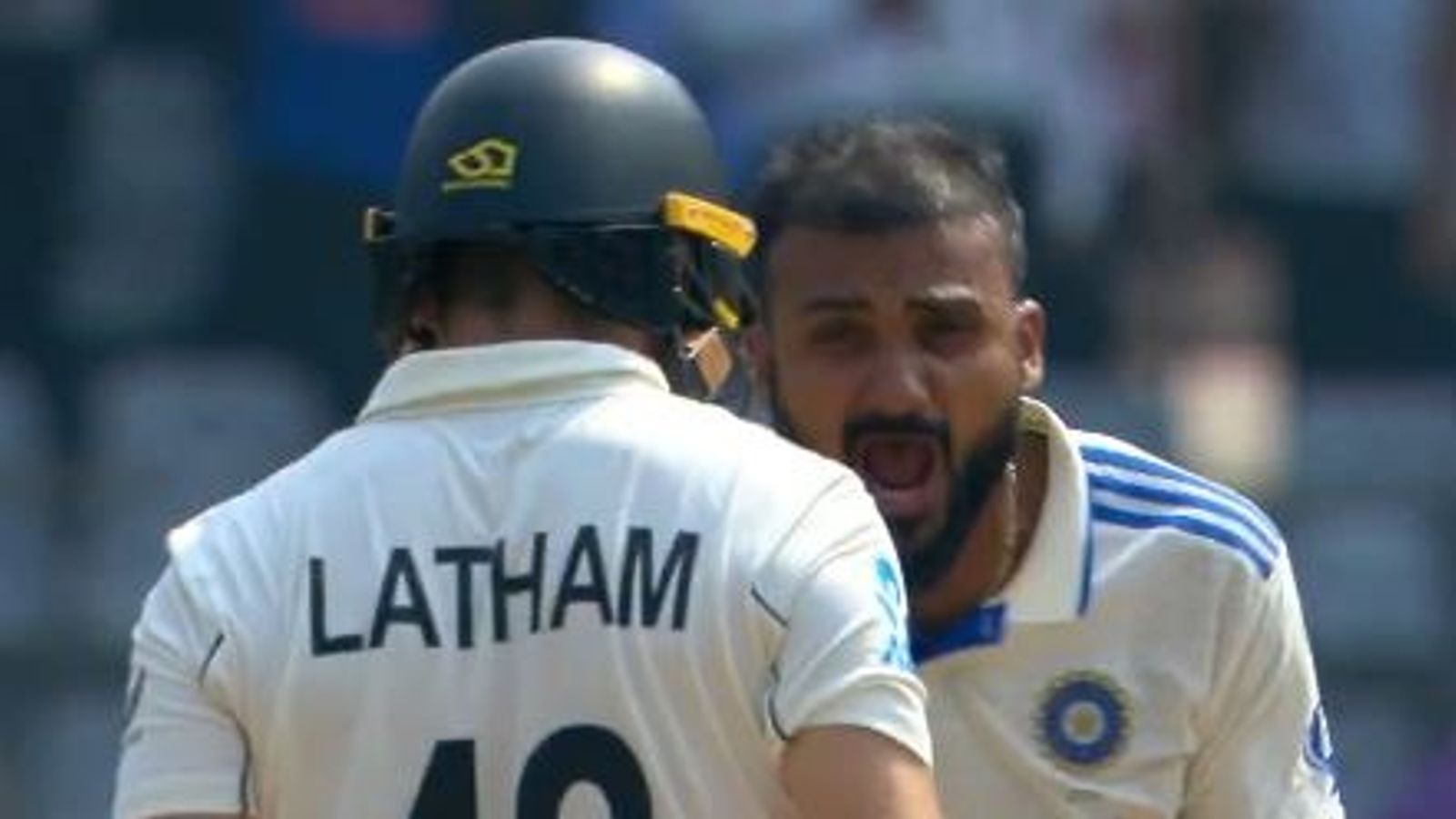 Watch: Akash Deep gives aggressive send-off to Tom Latham after dismantling his stumps with stunning inswinger in IND vs NZ 3rd Test Watch: Akash Deep gives aggressive send-off to Tom Latham after dismantling his stumps with stunning inswinger in IND vs NZ 3rd Test