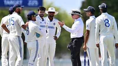 Ishan Kishan likely in trouble after heated argument with umpires amid ball-tampering allegations in Australia Ishan Kishan and Indian players during the argument with umpire