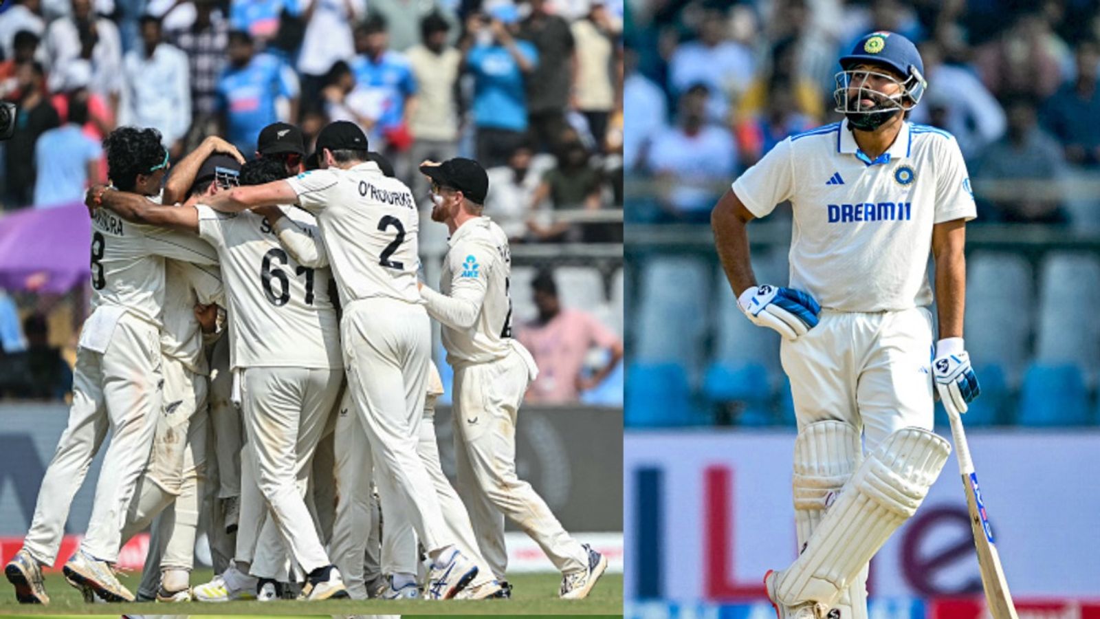 'Was it lack of match practice...': Sachin Tendulkar's strong words for Team India after humiliating series sweep against New Zealand New Zealand players celebrate with each other after winning third Test against India as Rohit Sharma looks on