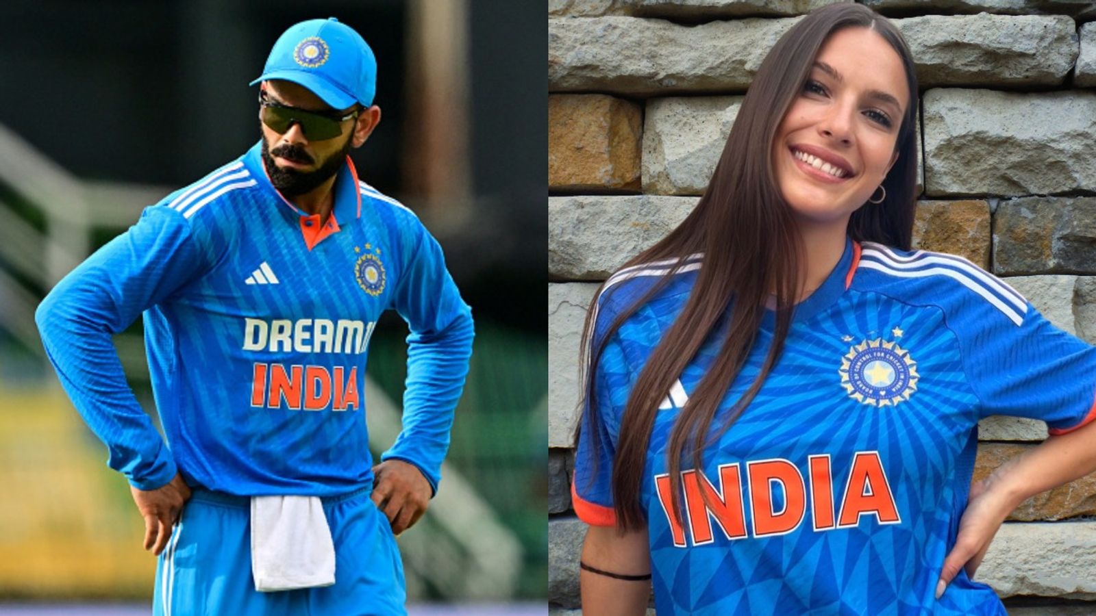 Italian footballer faces hate comments after wishing Virat Kohli on birthday, gives befitting reply to all trolls Virat Kohli and Agata Isabella Centasso in frame