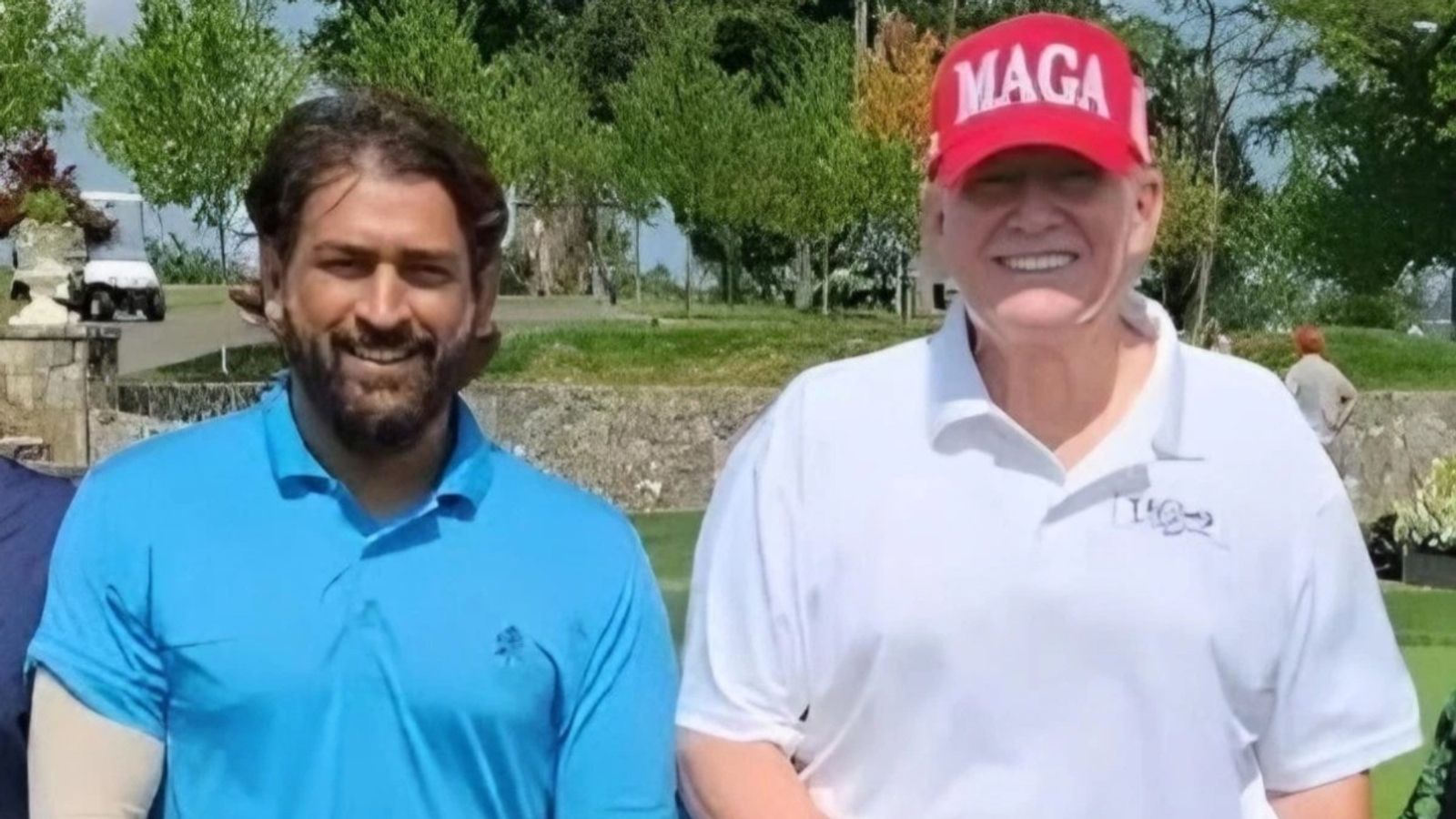 MS Dhoni's old video of playing golf with Donald Trump goes viral after US Polls - WATCH MS Dhoni and Donald Trump in frame