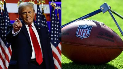Newly elected US President Donald Trump tears NFL overs its new rule says, 'What the hell, drop that ridiculous s***' Donald Trump and NFL logo in the frame