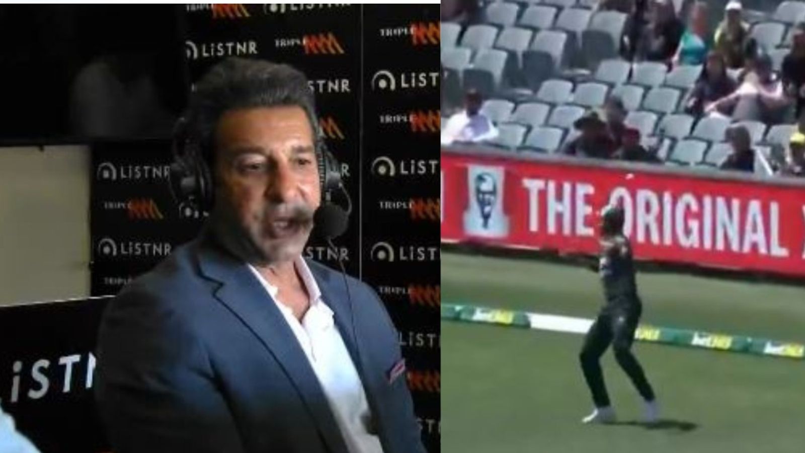 Watch: Shaheen Afridi drops a dolly right after Wasim Akram says 'never trust Pakistani fielders' during 2nd ODI against Australia Watch: Shaheen Afridi drops a dolly right after Wasim Akram says 'never trust Pakistani fielders' during 2nd ODI against Australia