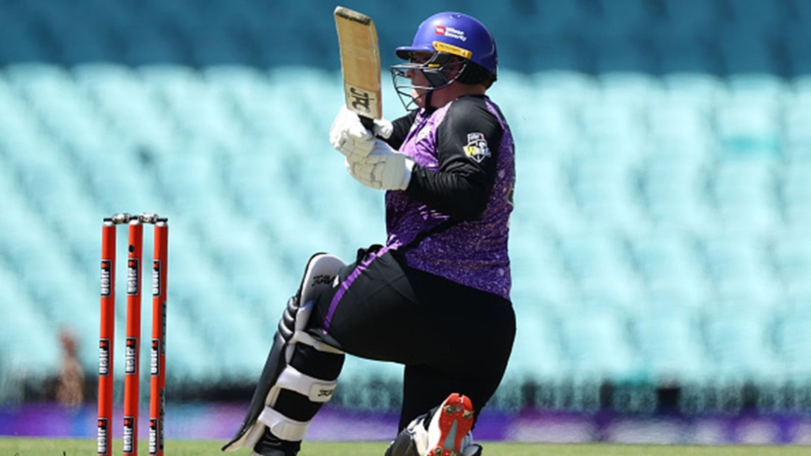 12 fours, 12 sixes! Retired South Africa batter smashes record-breaking 150 against T20 World Cup 2024-winning captain's side Lizelle Lee of the Hurricanes bats during the WBBL match between Hobart Hurricanes and Perth Scorchers at Sydney Cricket Ground on November 10, 2024 in Sydney, Australia.
