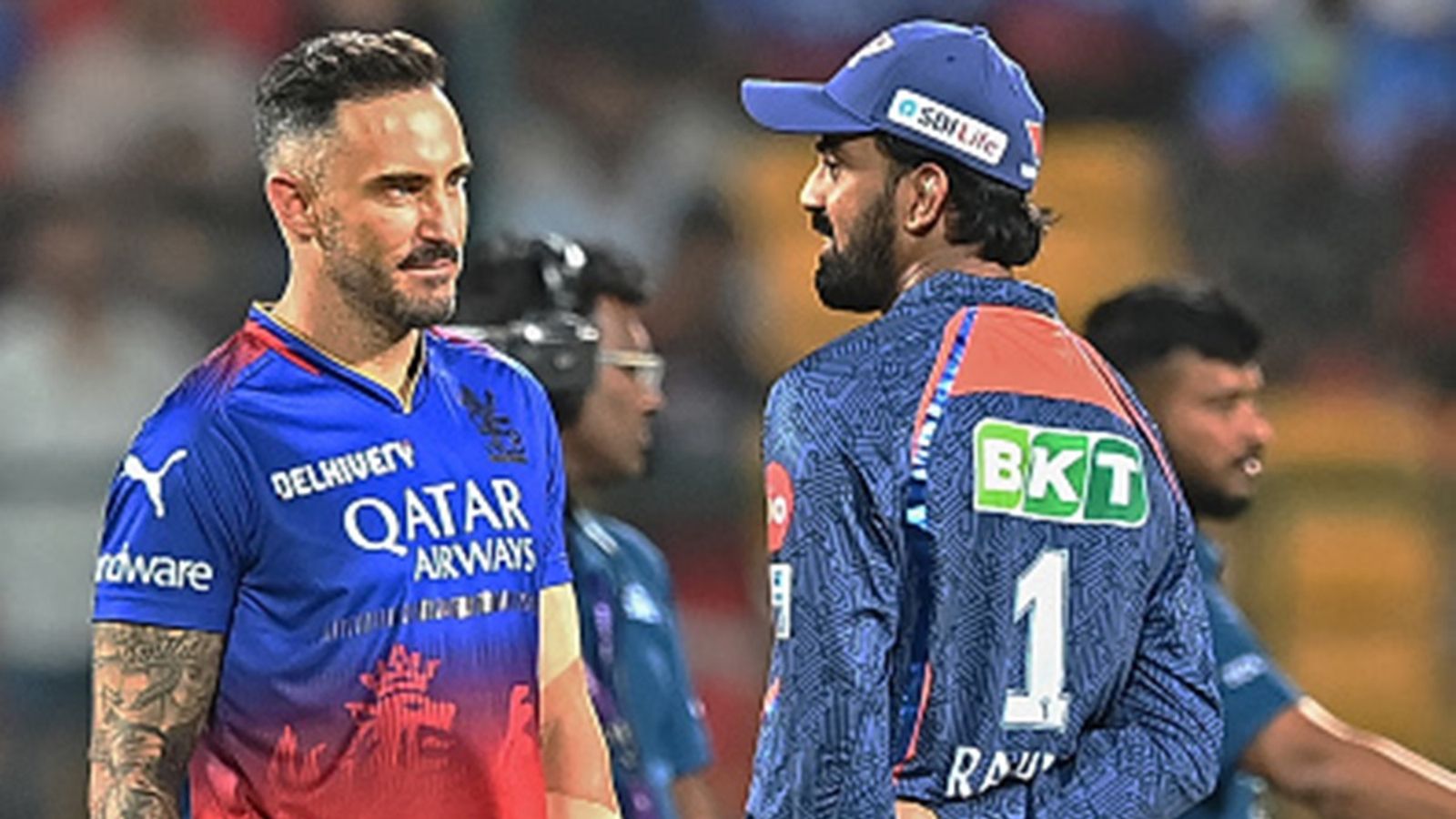 'It's an auction year so you can...': KL Rahul reacts to social media chatter around him returning to RCB for IPL 2025 RCB captain Faf du Plessi and former LSG captain KL Rahul in a conversation during IPL 2024.