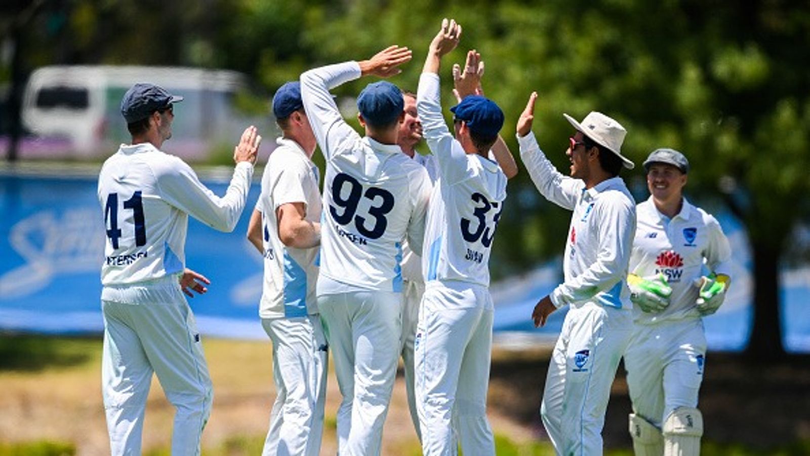 6.5-foot giant makes history; Bowler claims 7 wickets against Australian side in a record-breaking performance Jackson Bird celebrating wicket