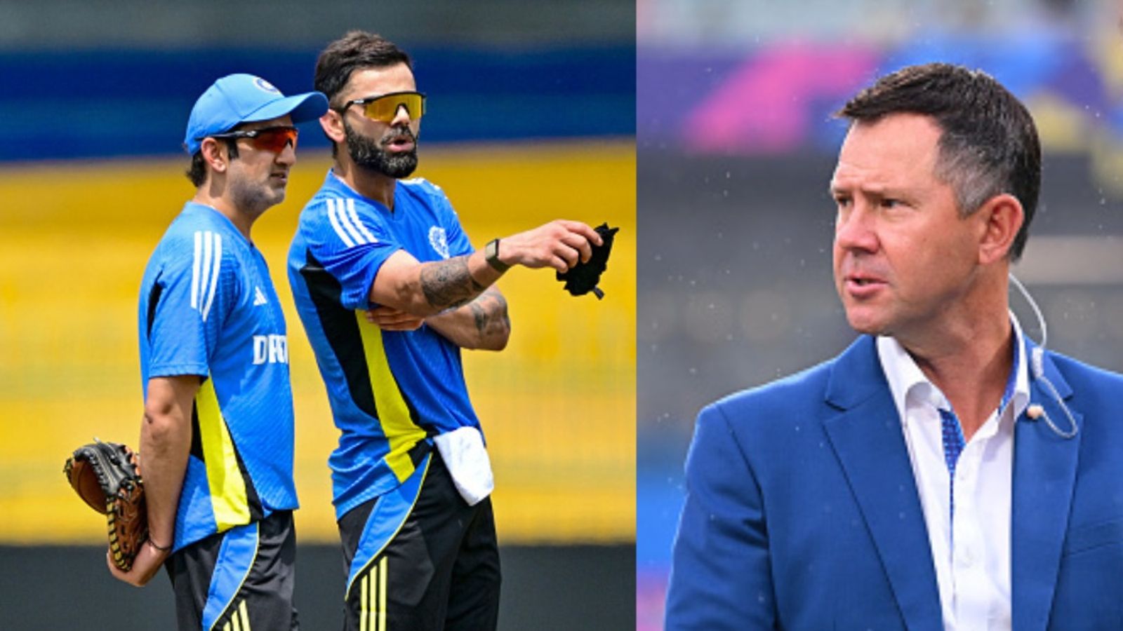 'The hair on back of his neck is already standing up...': Ricky Ponting hits back at Gautam Gambhir again, doubles down on Virat Kohli remark From left: India's head coach Gautam Gambhir, star batter Virat Kohli and Australia legend Ricky Ponting