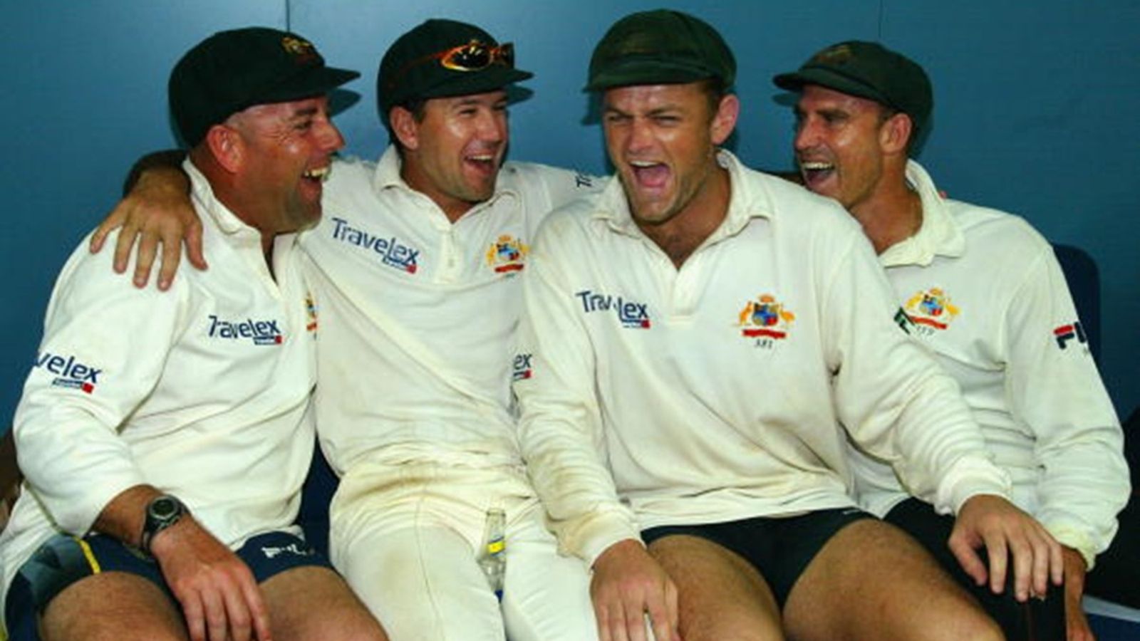 'Ponting can comment on anything he wants': Adam Gilchrist, Matthew Hayden back their former captain after Gautam Gambhir's press conference comments Australia's century makers Darren Lehmann, Ricky Ponting, Adam Gilchrist and Matthew Hayden celebrate after day five of the Second Test between the West Indies and Australia on April 23, 2003.
