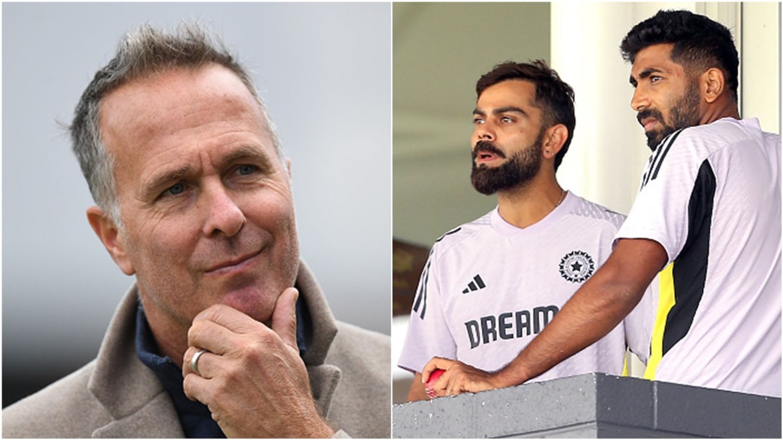 'They think they get enough cricket... and they can react and just adapt': Michael Vaughan slams Team India for skipping practice game ahead of Perth Test Former England captain Michael Vaughan; Virat Kohli and Jasprit Bumrah in dressing room at WACA Stadium, Perth.