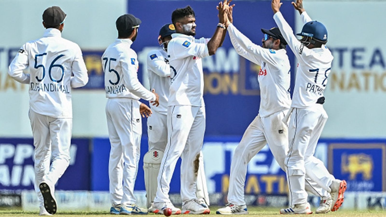 Sri Lanka announce 17-man squad for Test series against South Africa, star spinner dropped despite 6 wickets vs New Zealand Sri Lanka's Ramesh Mendis (C) celebrates with teammates after taking the wicket of New Zealand's Daryl Mitchell during the fourth day of the first Test at the Galle International Cricket Stadium on September 22, 2024.