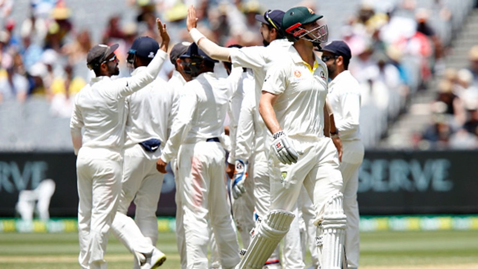 'Anytime I walk out to bat, I'm 's*&%**ng myself': Australian player makes stunning revelation ahead of Border-Gavaskar Trophy 2024-25 opener Indian players celebrate the wicket of Mitchell Marsh of Australia during day three of the Third Test match at Melbourne Cricket Ground on December 28, 2018.