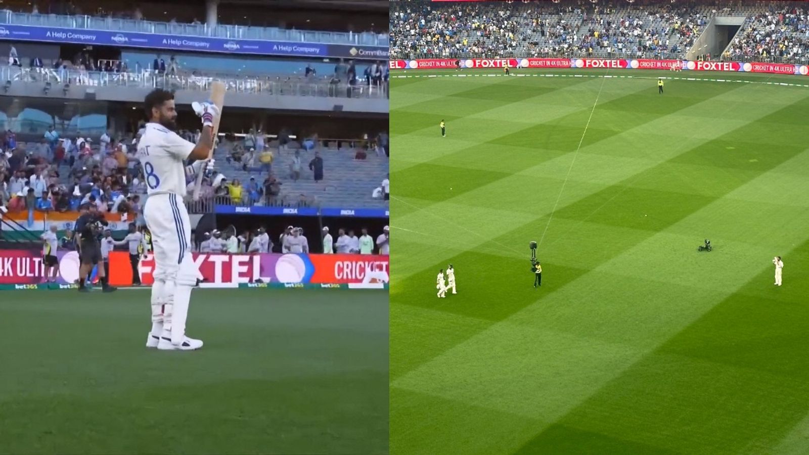 Watch: Yashasvi Jaiswal, KL Rahul receive grand salute from Virat Kohli after stunning batting show on Day 2 of the Perth Test Watch: Yashasvi Jaiswal, KL Rahul receive grand salute from Virat Kohli after stunning batting show on Day 2 of the Perth Test