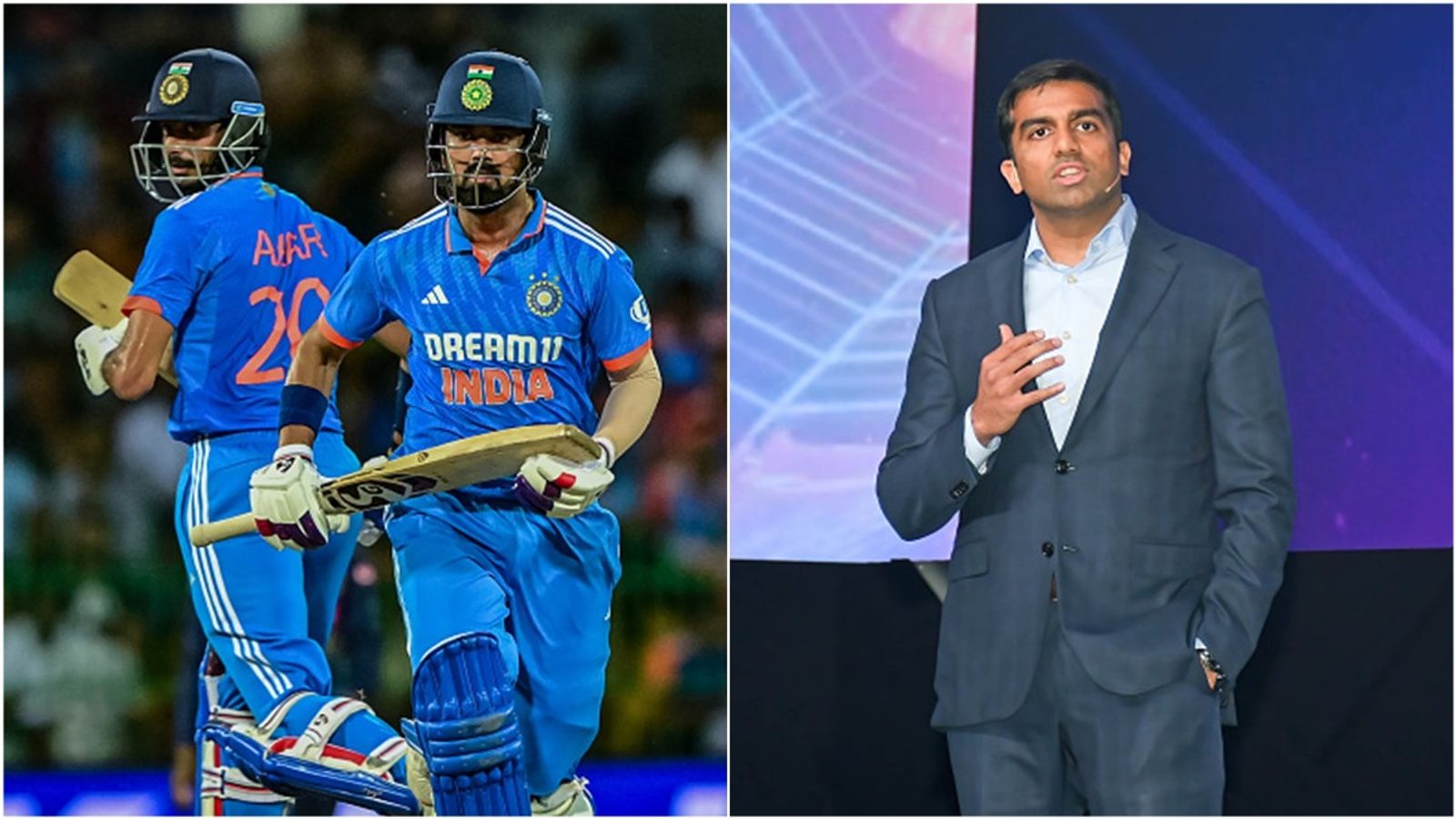 Both KL Rahul and Axar Patel to lead Delhi Capitals in IPL 2025? Here's what co-owner Parth Jindal said after Day 1 of mega auction Axar Patel and KL Rahul running between the wickets; Delhi Capitals co-owner Parth Jindal speaking at an event.