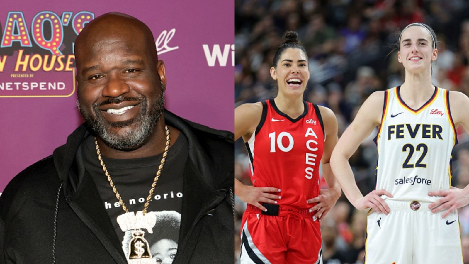 NBA Legend Shaquille O' Neal advocates for a controversial WNBA change to bring viewership says, 'Just Trying to get you that 300 million dollars' Shaquille O' Neal in the frame along with WNBA stars