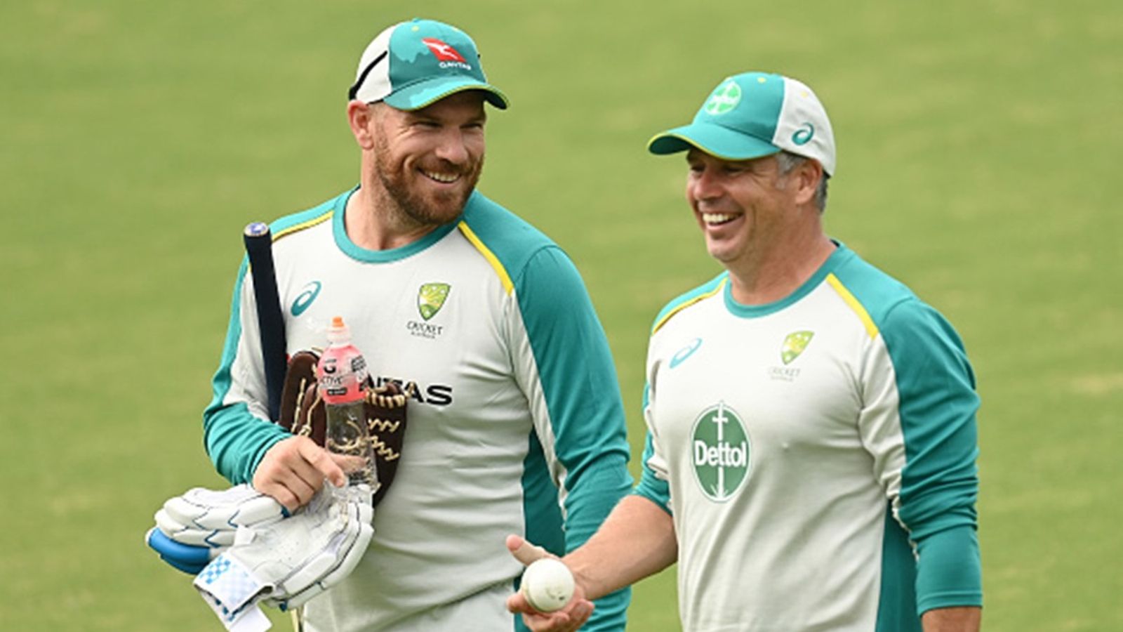 Australia's assistant batting coach does burnout with e-bike in dressing room, named culprit for damaging carpet Former Australia captain Aaron Finch, Brad Hodge during a training session.