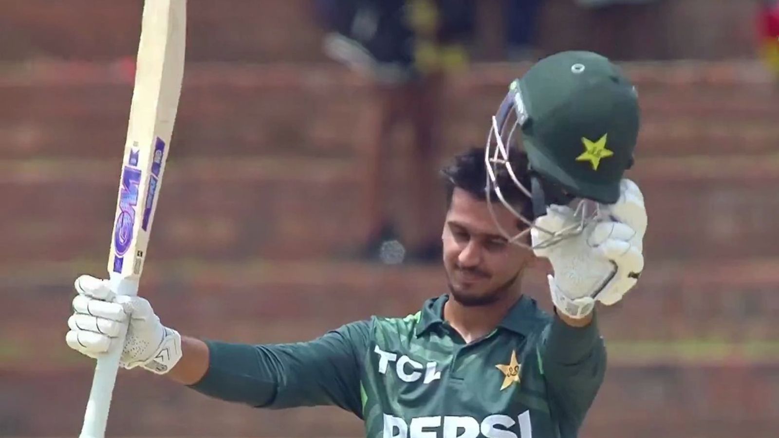 Saim Ayub slams joint 3rd fastest ODI century for Pakistan, leads visitors to 10-wicket win over Zimbabwe after 80-run loss in series opener Saim Ayub celebrates his maiden ODI century against Zimbabwe.