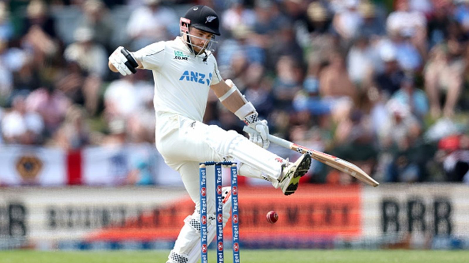 Kane Williamson becomes first New Zealand batter to score 9,000 runs in Test cricket, not too far behind Virat Kohli Kane Williamson of New Zealand kicks the ball clear of the stumps during day three of the First Test against England at Hagley Oval on November 30, 2024 in Christchurch.