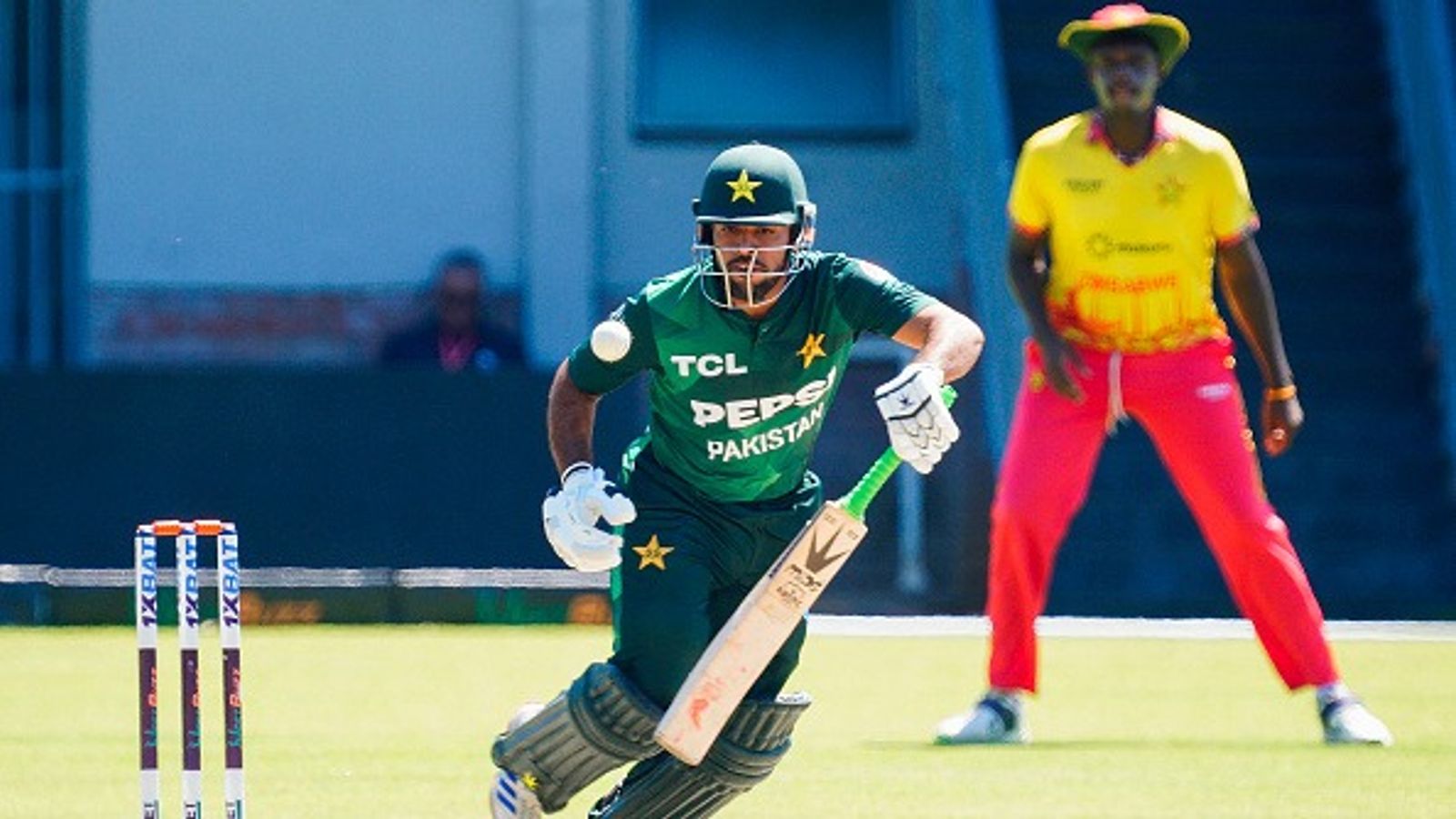 ZIM vs PAK: Pakistan kick off T20I series against Zimbabwe with 57-run win in opener riding on Tahir's blitz coupled with Muqeem-Abrar's 3-fers Pakistan's Usman Khan in action during the first T20I against Zimbabwe.