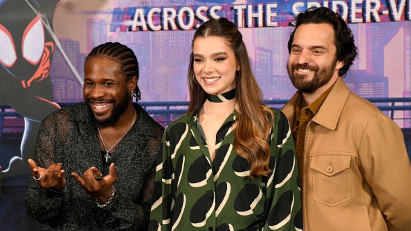 Hailee Steinfield's Spider-Verse Co-star's cryptic tweet after Josh Allen's proposal sparks outrage Jake Johnson,Shameik Moore,Hailee Steinfeld in the frame