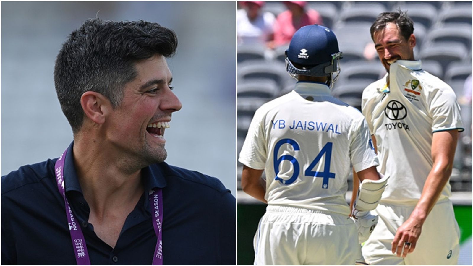 'I've faced Mitchell Starc and he certainly doesn't bowl slow': Alastair Cook hails Yashasvi Jaiswal for sledging Australia pacer during 161-run knock Cricketer-turned-commentator Alastair Cook; Yashasvi Jaiswal and Mitchell Starc's verbal exchange during Perth Test.