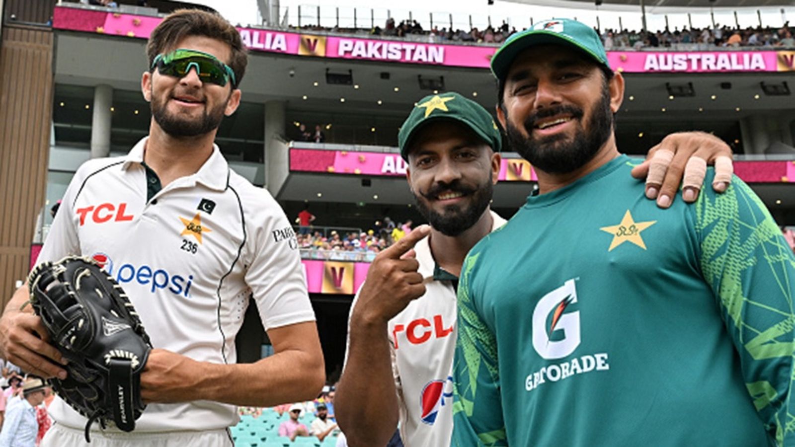 Pakistan's Test squad for South Africa tour announced, no place for Shaheen Afridi and star spinner with 19 wickets vs England Pakistan's Shaheen Afridi (L), Sajid Khan (C) and Saeed Ajmal poses for pictures during the second day of the third cricket Test match between Australia and Pakistan at the Sydney Cricket Ground on January 4, 2024.