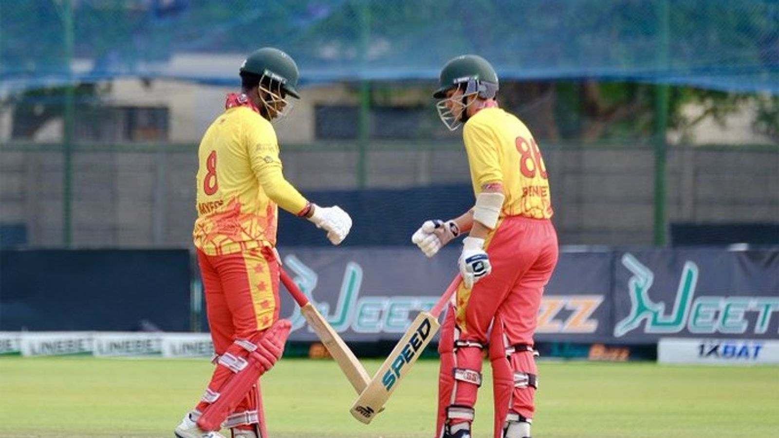ZIM vs PAK: Zimbabwe stun Pakistan again, eke out 2-wicket victory in low-scoring thriller to sign off T20I series with a consolation win Zimbabwe's Brian Bennett and Dion Myers in frame