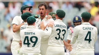 IND vs AUS 2nd Test: Mitchell Starc's 6-fer followed by Marnus Labuschagne and Nathan McSweeney's strong stand put Australia in charge at stumps day 1 Australian players and Mitchell Starc celebrating Yashasvi Jaiswal's wicket