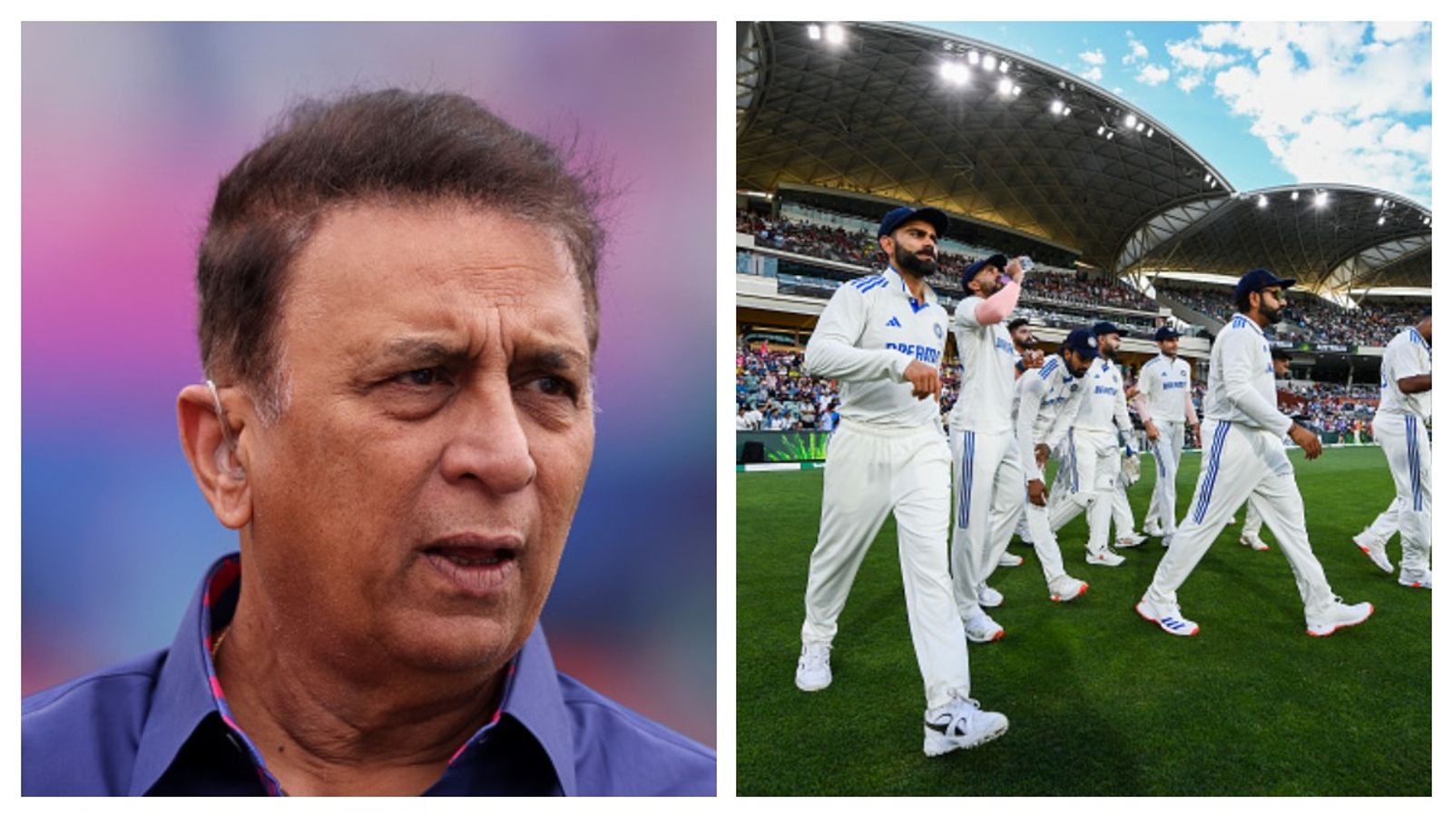 'Team India is capable of striking back, all they need to do is...': Sunil Gavaskar's massive claim amidst IND vs AUS Adelaide Test Batting legend Sunil Gavaskar (left) and Team India players in frame