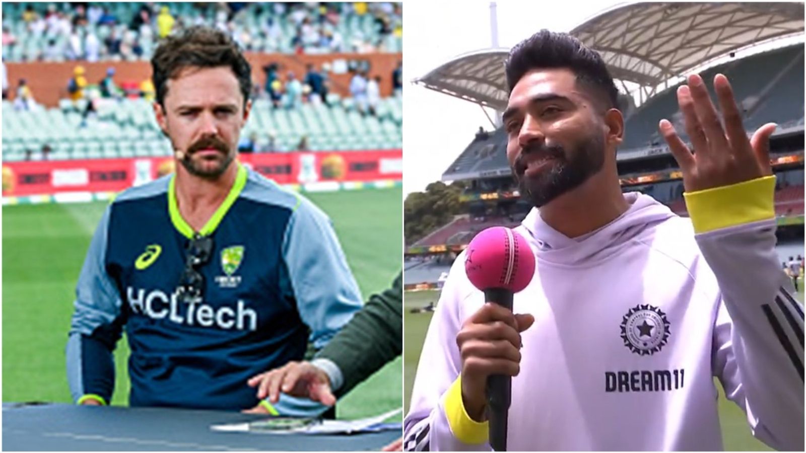 'Whatever he said in press conference, it wasn't true': Mohammed Siraj hits back at Travis Head, reveals exactly what happened Travis Head and Mohammed Siraj talking to different broadcasters during Adelaide Test.
